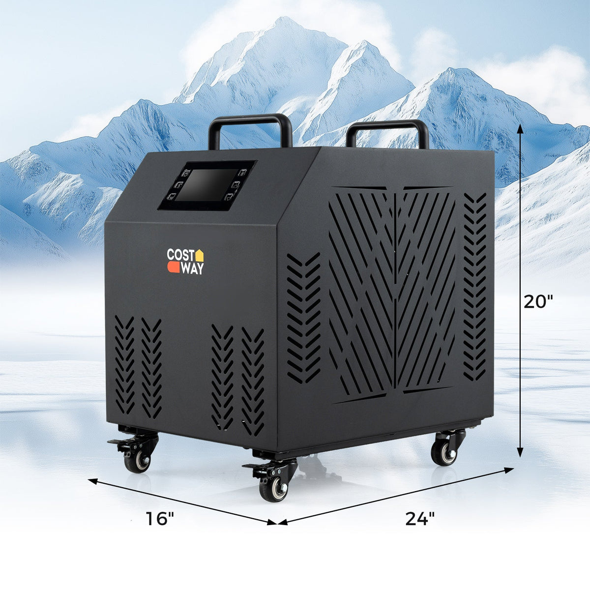 HP Ice Bath Water Chiller for Cold Plunge Tubs with Compressor-Black