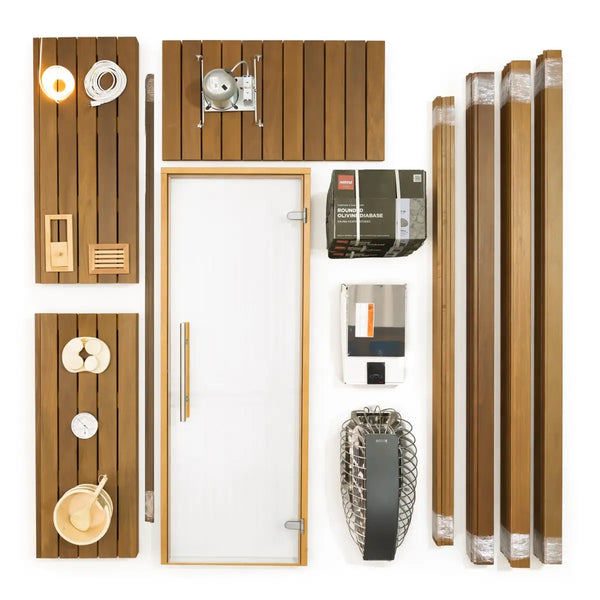 Custom Indoor Sauna Room - 5' x 5' x 8' - Finnish Sauna Builders